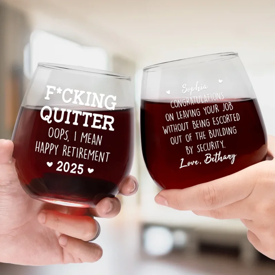 Now Every Day Is Sunday - Coworker Personalized Custom Wine Glass - Appreciation, Retirement Gift For Coworkers, Work Friends, Colleagues - Image 3