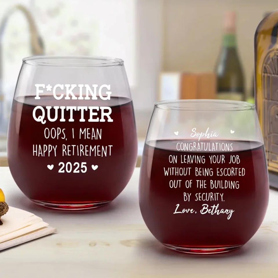 Now Every Day Is Sunday - Coworker Personalized Custom Wine Glass - Appreciation, Retirement Gift For Coworkers, Work Friends, Colleagues - Image 4