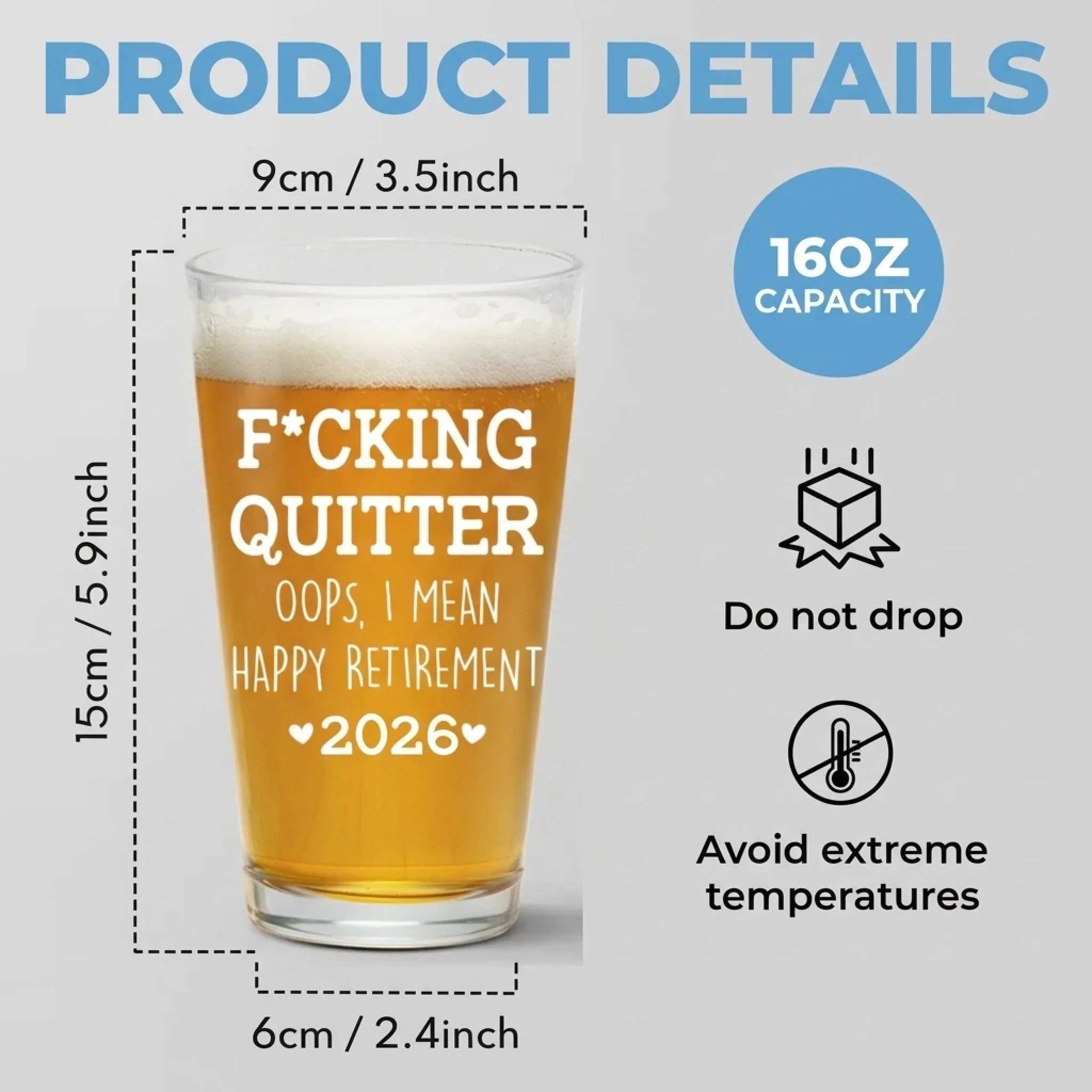 Now You Can Do Nothing All Day - Coworker Personalized Custom Beer Glass - Appreciation, Retirement Gift For Coworkers, Work Friends, Colleagues - Image 5