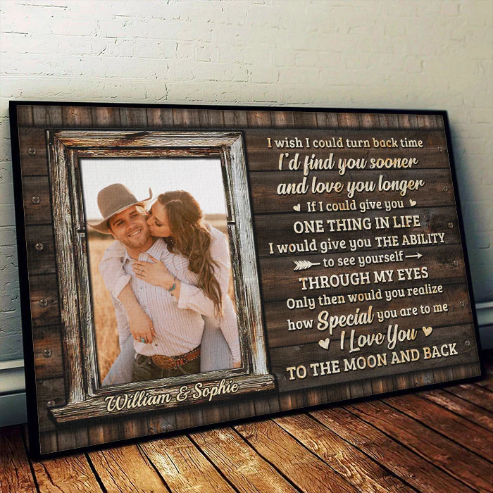 Only Then Would You Realize How Special You Are To Me - Upload Image, Gift For Couples - Personalized Horizontal Poster - Image 2
