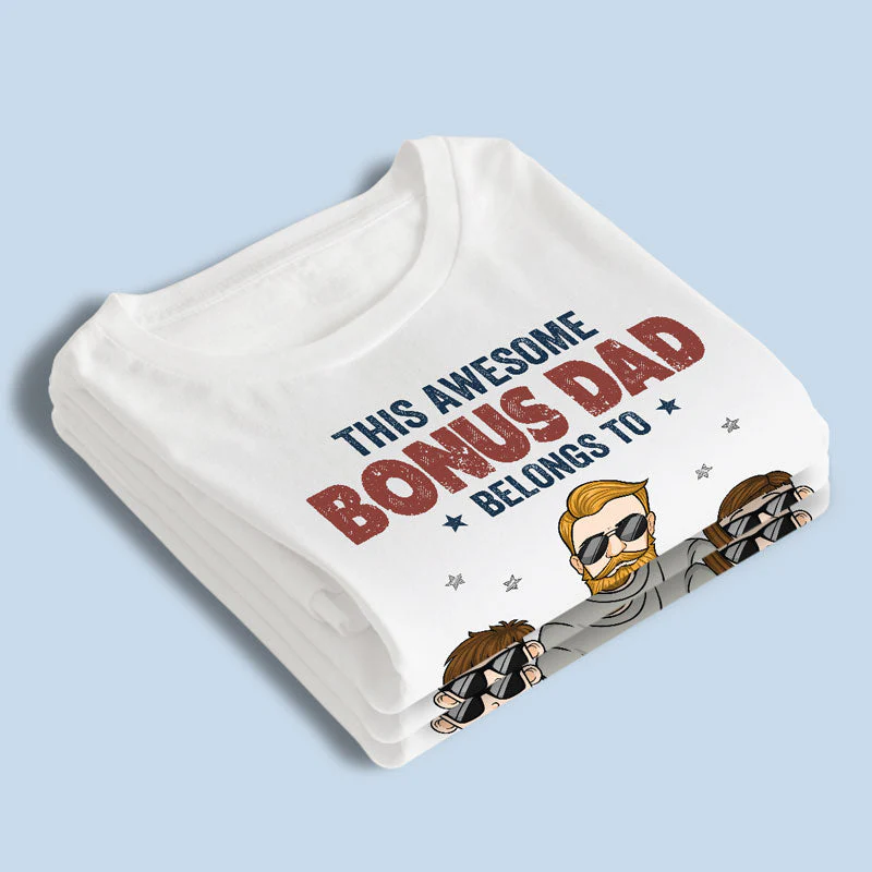 Our Awesome Dad - Family Personalized Custom Unisex T-shirt, Hoodie, Sweatshirt - Gift For Dad - Image 3