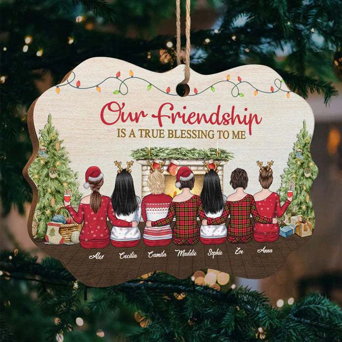 Our Friendship Is A Million Little Things - Personalized Custom Benelux Shaped Wood Christmas Ornament - Gift For Bestie, Best Friend, Sister, Birthday Gift For Bestie And Friend, Christmas Gift - Image 2