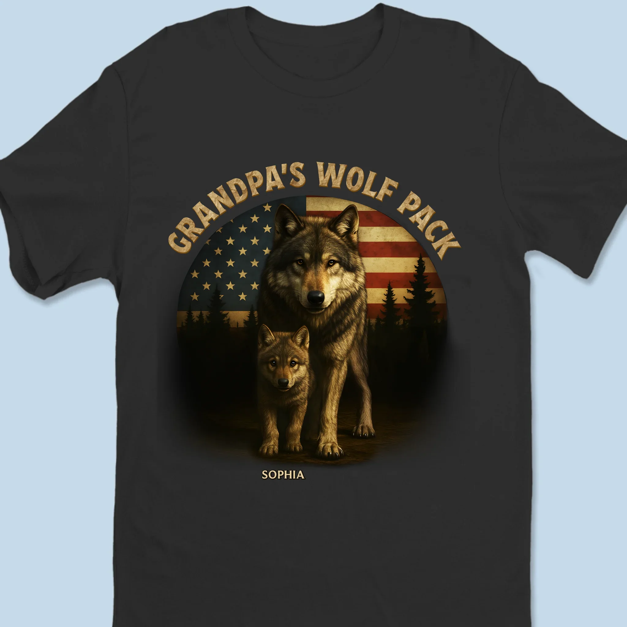Pack Strong, Papa Stronger - Family Personalized Custom Unisex T-shirt, Premium T-shirt, Hoodie - Father's Day, Gift For Dad, Grandpa - Image 2