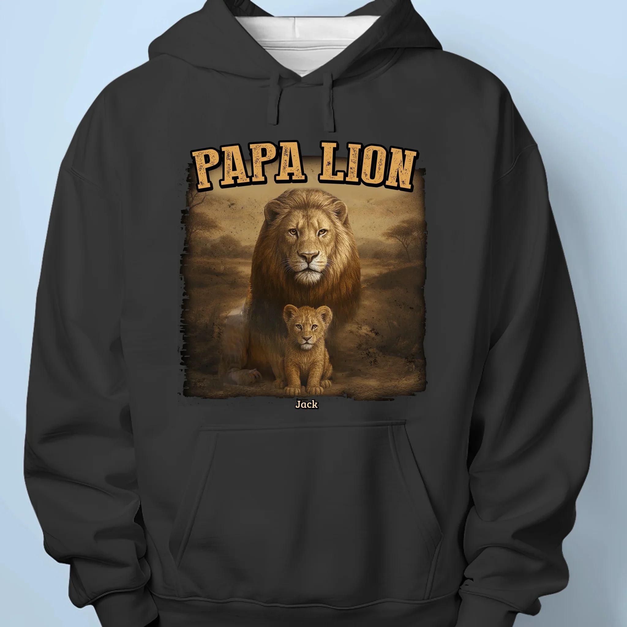 Papa Lion, Forever Proud - Family Personalized Custom Unisex T-shirt, Premium T-shirt, Hoodie - Father's Day, Gift For Dad, Grandpa - Image 7