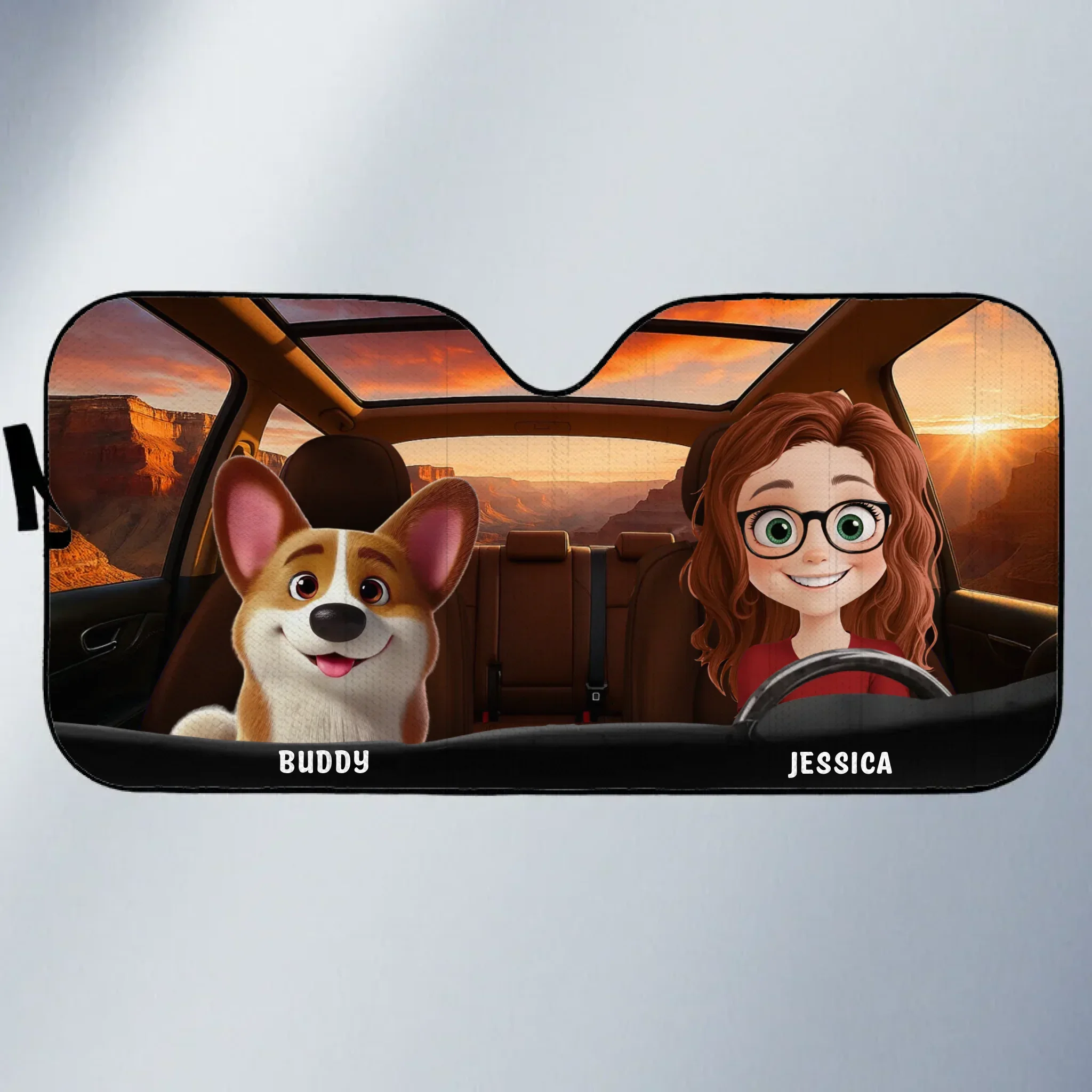 Paw-Sitively The Best Dog Mom Ever - Dog & Cat Personalized Custom Auto Windshield Sunshade, Car Window Protector - Mother's Day, Gift For Pet Owners, Pet Lovers - Image 2