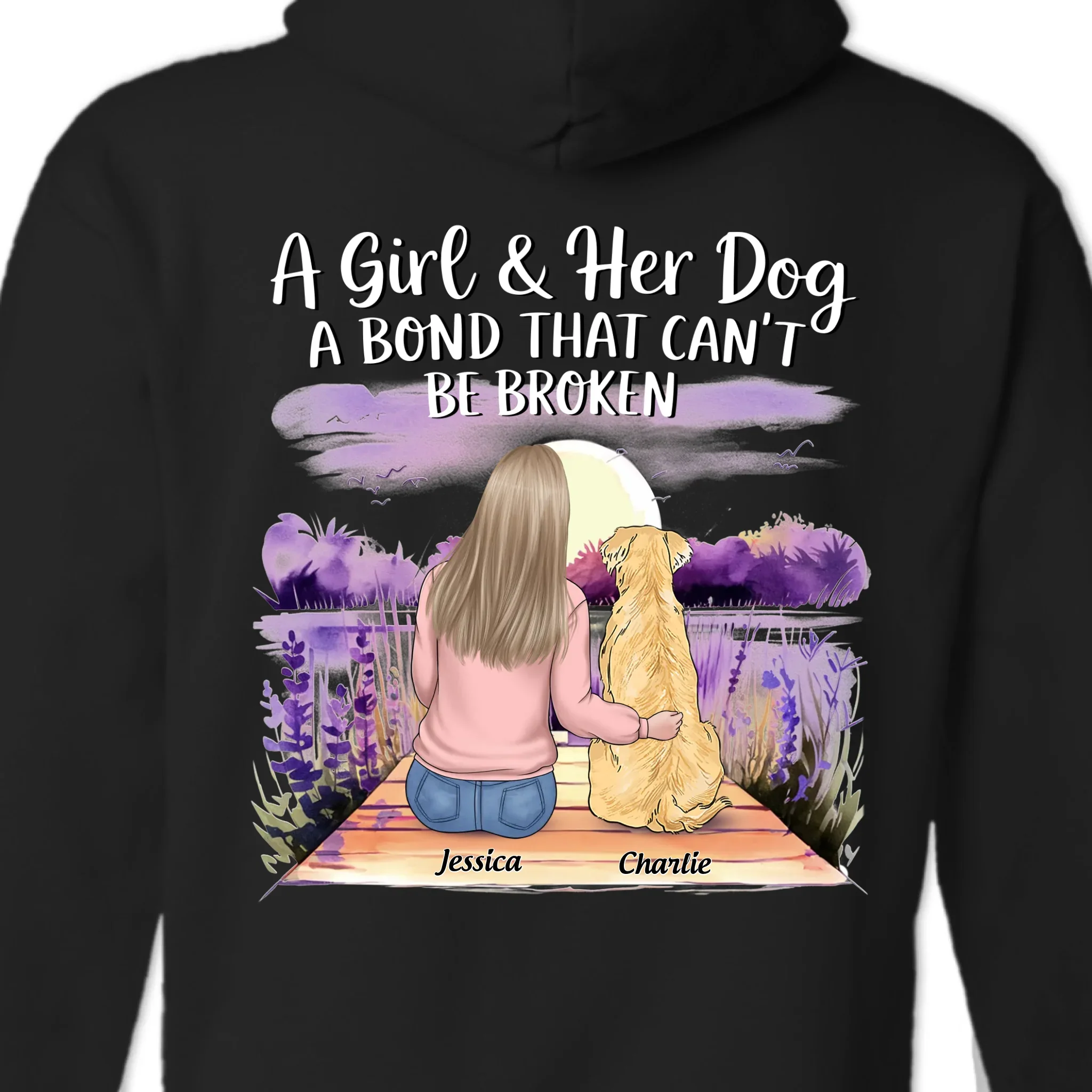 Paws And Love, Forever - Dog Personalized Custom Back Printed Unisex T-shirt, Hoodie, Sweatshirt - Gift For Pet Owners, Pet Lovers - Image 4