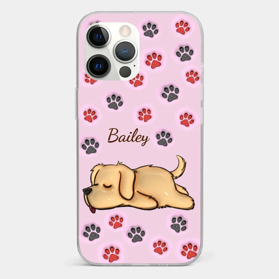 Pawsitively Loved - Dog & Cat Personalized Custom 3D Inflated Effect Printed Clear Phone Case - Gift For Pet Owners, Pet Lovers - Image 11