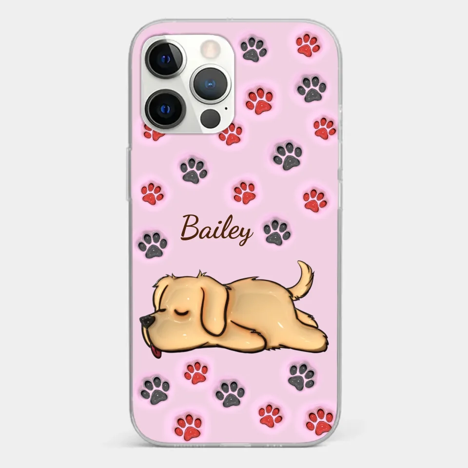Pawsitively Loved - Dog & Cat Personalized Custom 3D Inflated Effect Printed Clear Phone Case - Gift For Pet Owners, Pet Lovers - Image 12
