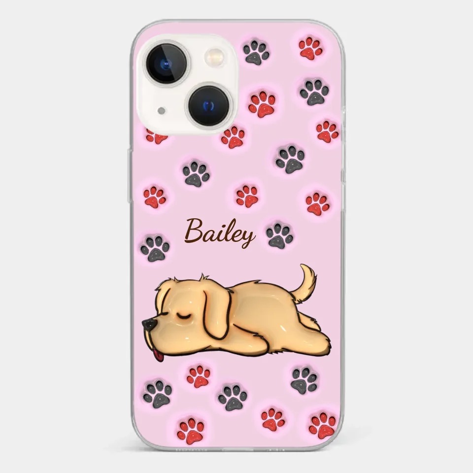Pawsitively Loved - Dog & Cat Personalized Custom 3D Inflated Effect Printed Clear Phone Case - Gift For Pet Owners, Pet Lovers - Image 13