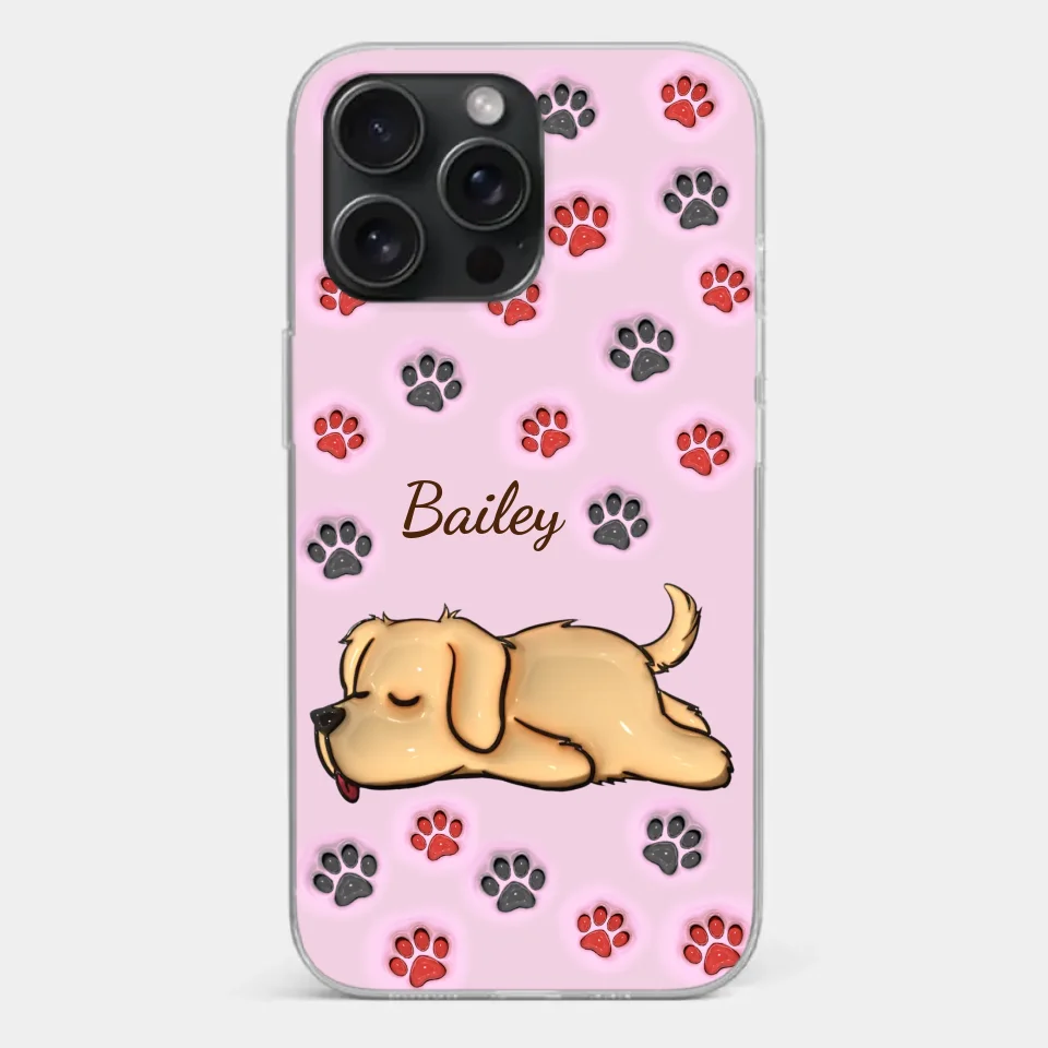 Pawsitively Loved - Dog & Cat Personalized Custom 3D Inflated Effect Printed Clear Phone Case - Gift For Pet Owners, Pet Lovers - Image 22