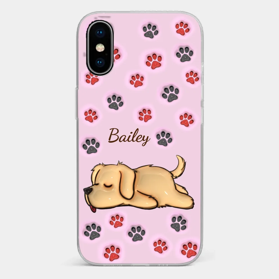 Pawsitively Loved - Dog & Cat Personalized Custom 3D Inflated Effect Printed Clear Phone Case - Gift For Pet Owners, Pet Lovers - Image 26
