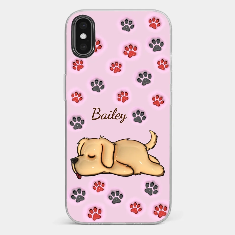 Pawsitively Loved - Dog & Cat Personalized Custom 3D Inflated Effect Printed Clear Phone Case - Gift For Pet Owners, Pet Lovers - Image 27