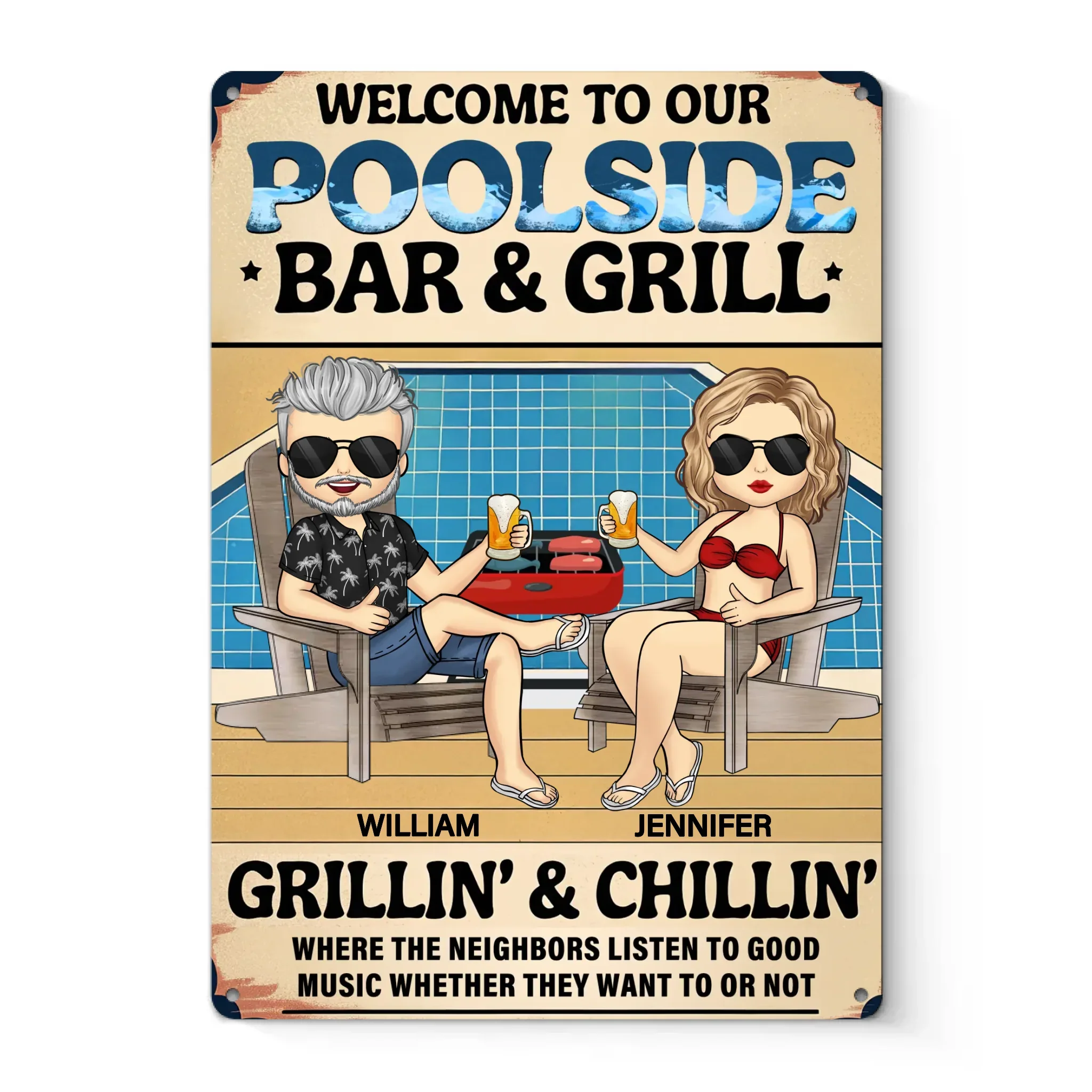 Perfect For Adding A Personal Touch To Your Space - Couple Personalized Custom Home Decor Metal Sign - Gift For Yourself, Husband Wife, Best Friends, Family Members - Image 2
