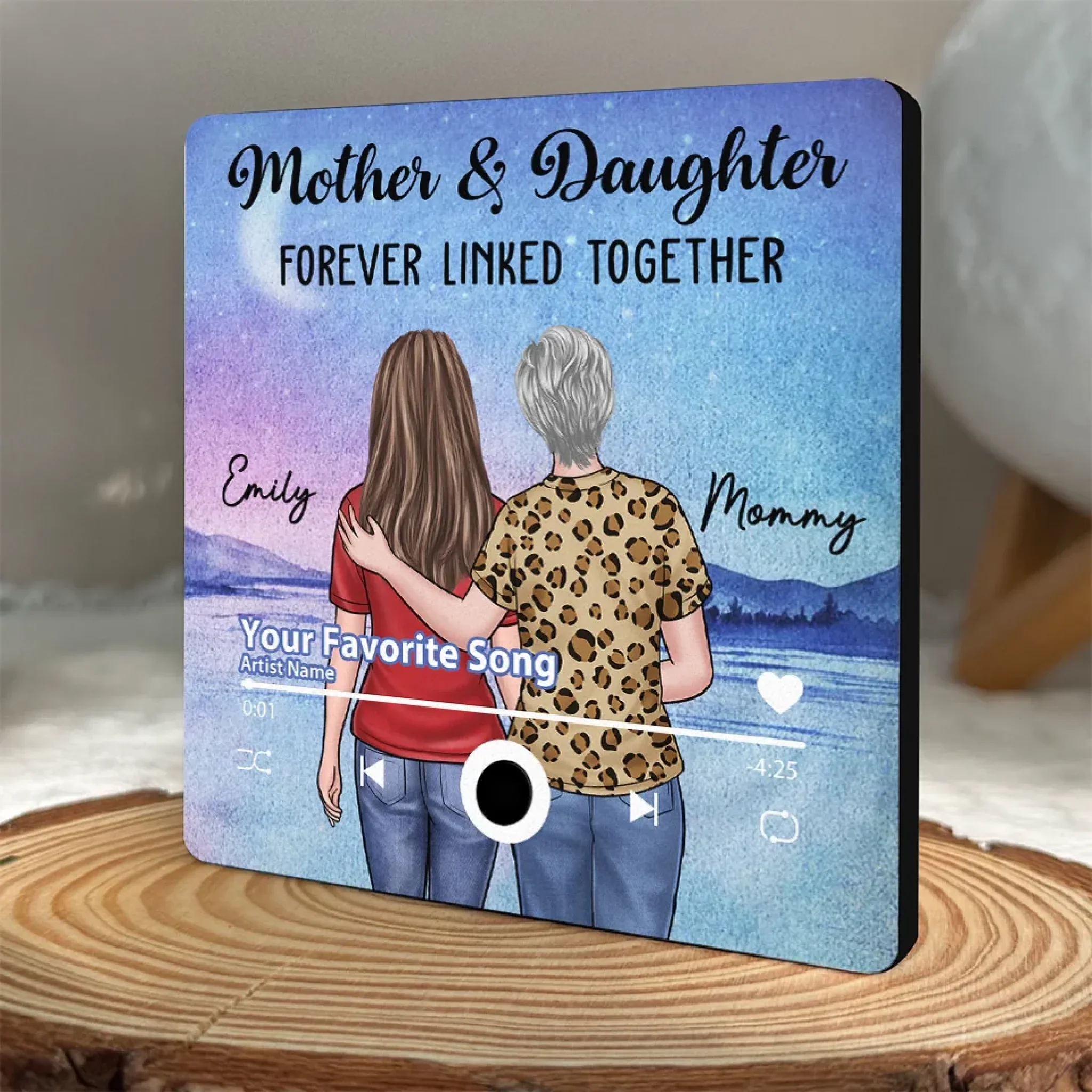 Perfect For The Mom Or Daughter Who Needs A Little Encouragement - Family Personalized Custom Music Fridge Magnet That Can Play Songs - Mother's Day Gift For Mom, Daughter - Image 4