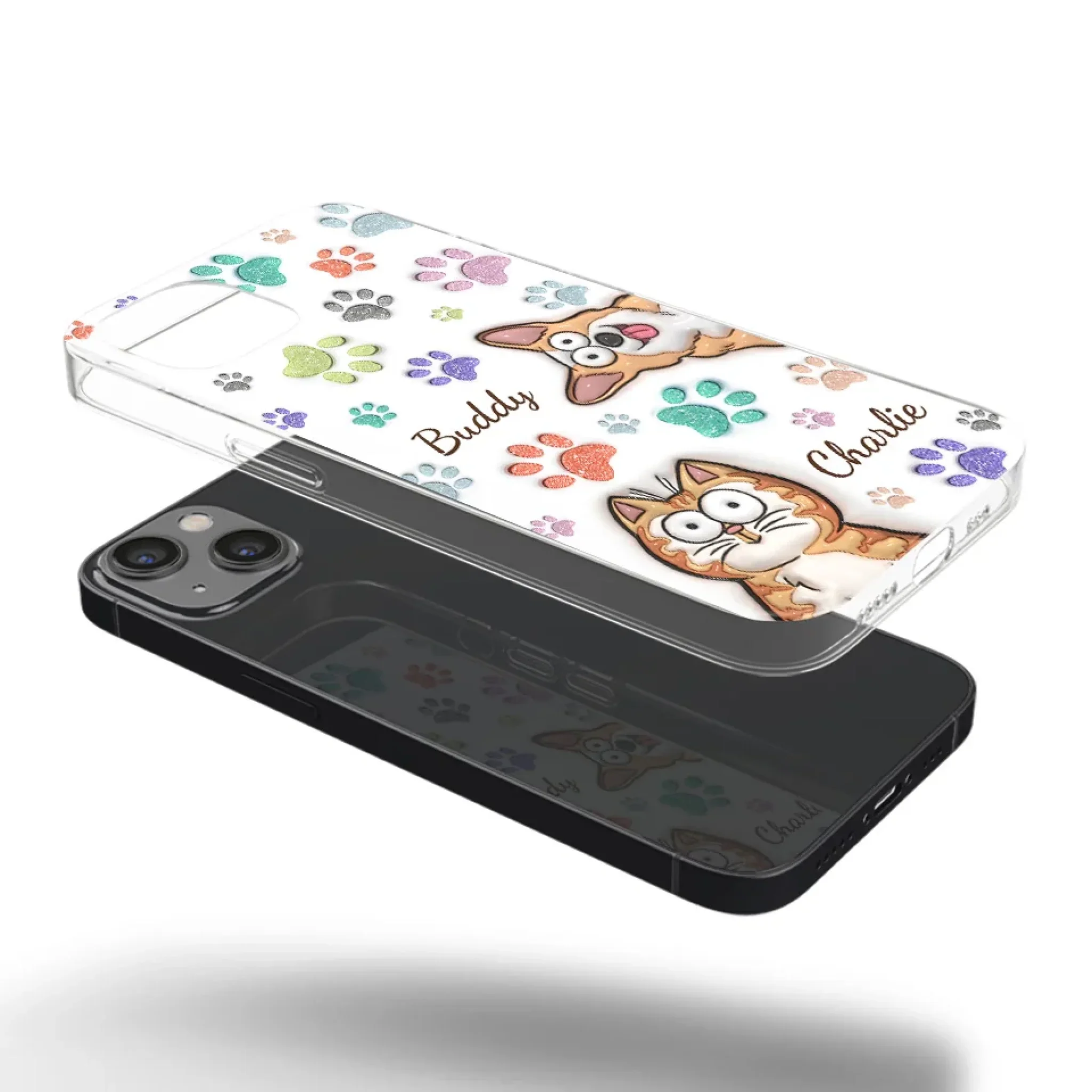 Pets Are The Best Kind Of Therapy - Dog & Cat Personalized Custom 3D Inflated Effect Printed Clear Phone Case - Gift For Pet Owners, Pet Lovers - Image 33