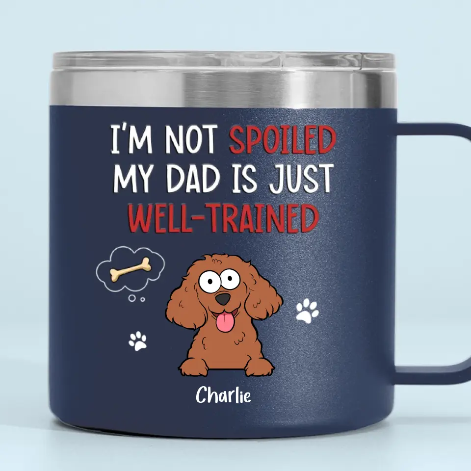 Pets Are The Family We Choose - Dog & Cat Personalized Custom 14oz Stainless Steel Tumbler With Handle - Gift For Pet Owners, Pet Lovers - Image 6