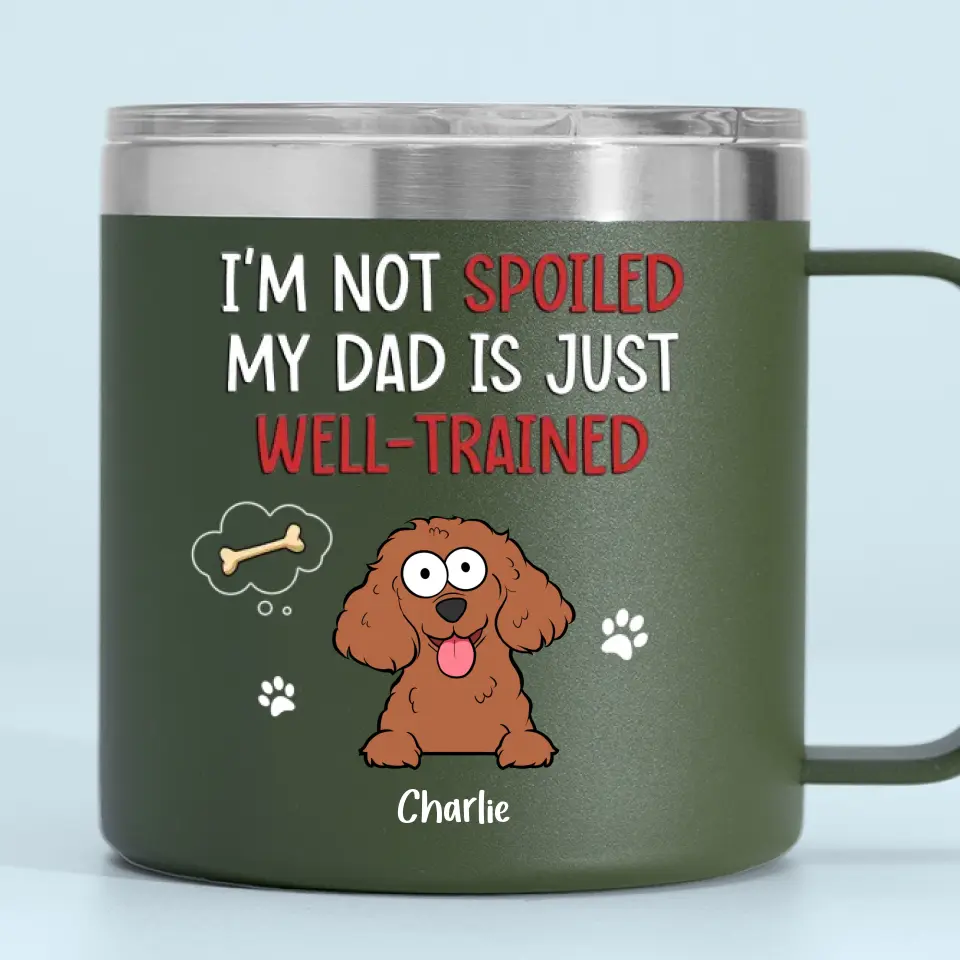 Pets Are The Family We Choose - Dog & Cat Personalized Custom 14oz Stainless Steel Tumbler With Handle - Gift For Pet Owners, Pet Lovers - Image 7