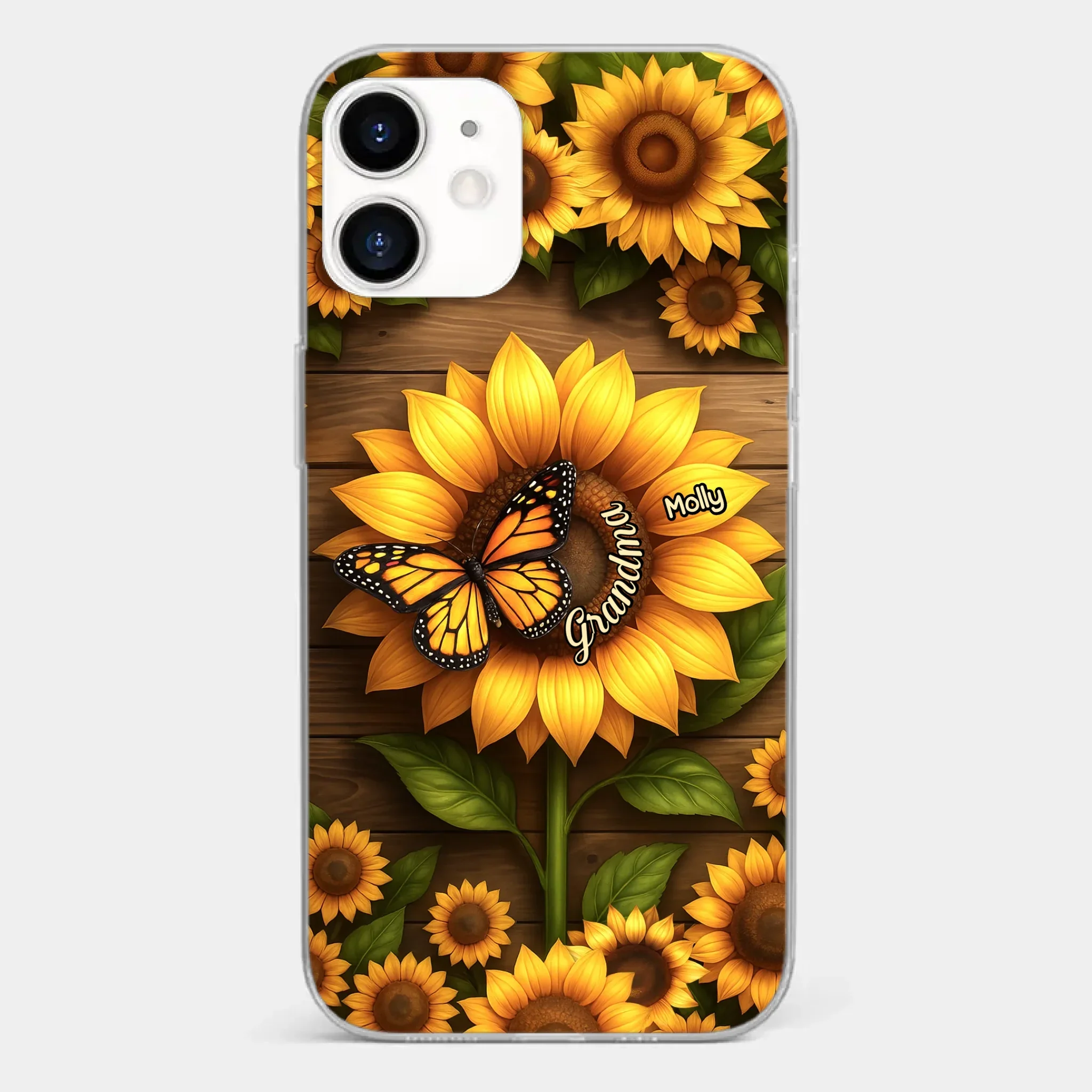 Planted With Love, Blossomed With Grandkids - Family Personalized Custom Clear Phone Case - Mother's Day, Gift For Mom, Grandma - Image 10