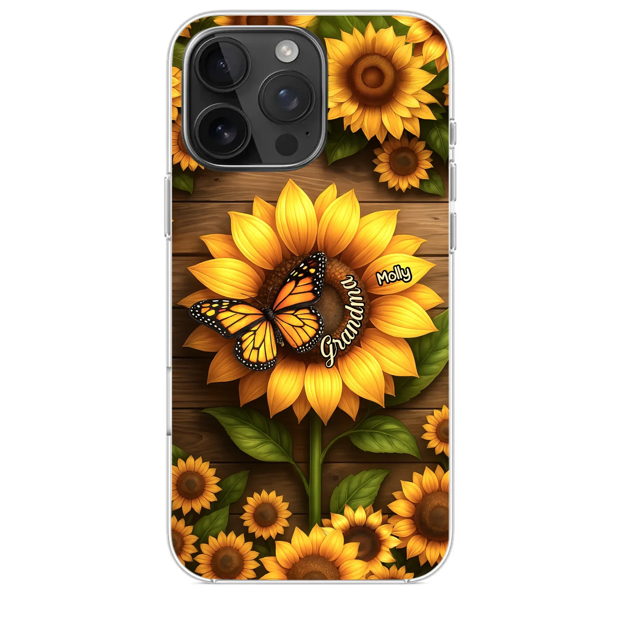 Planted With Love, Blossomed With Grandkids - Family Personalized Custom Clear Phone Case - Mother's Day, Gift For Mom, Grandma - Image 31