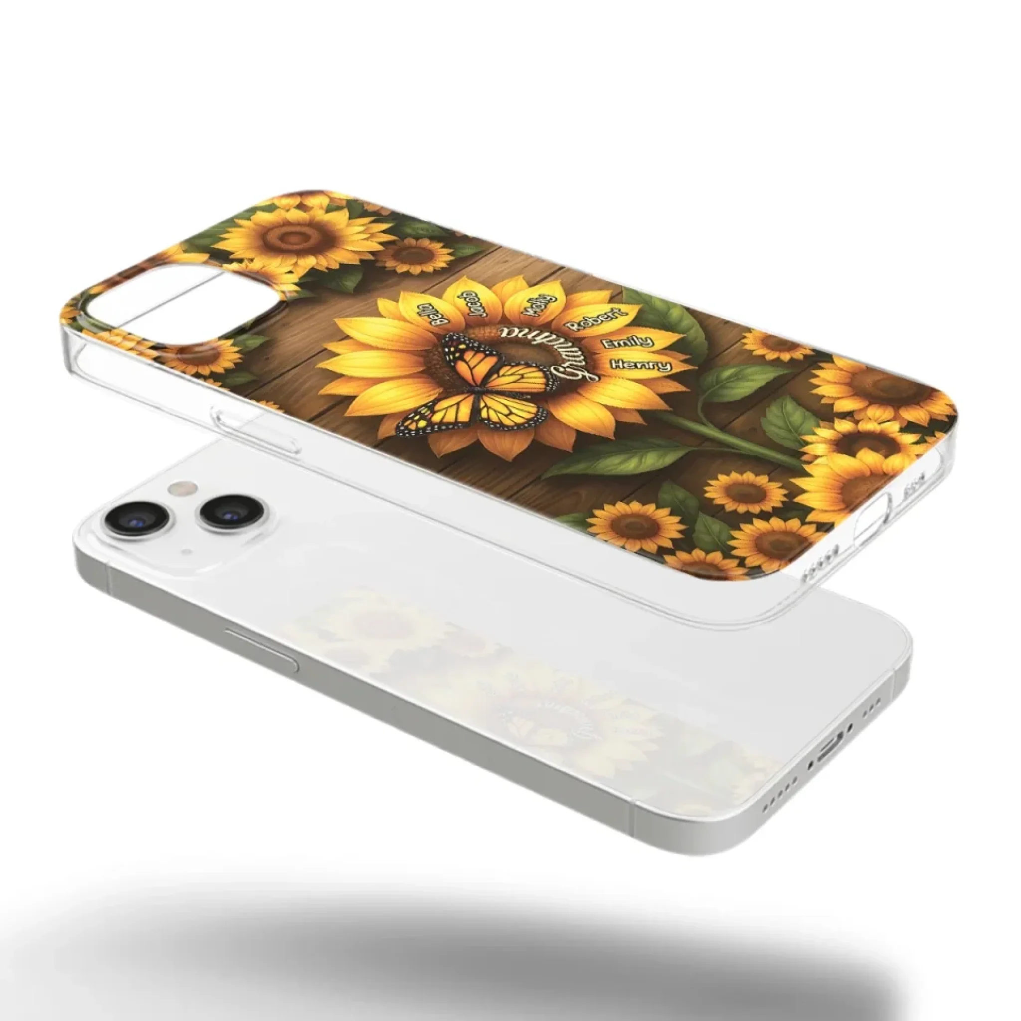 Planted With Love, Blossomed With Grandkids - Family Personalized Custom Clear Phone Case - Mother's Day, Gift For Mom, Grandma - Image 33