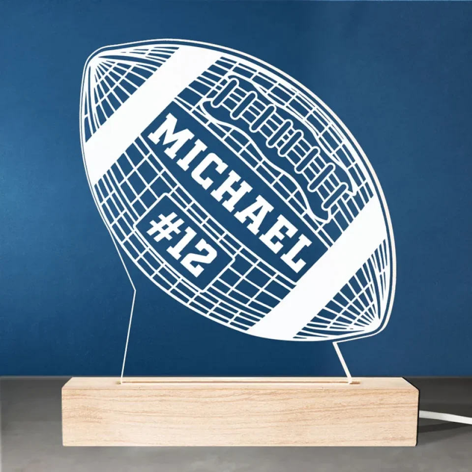 Play Hard, Shine Brighter - Personalized Custom Shaped 3D LED Light - Gift For Sport Lovers, Sport Players - Image 3