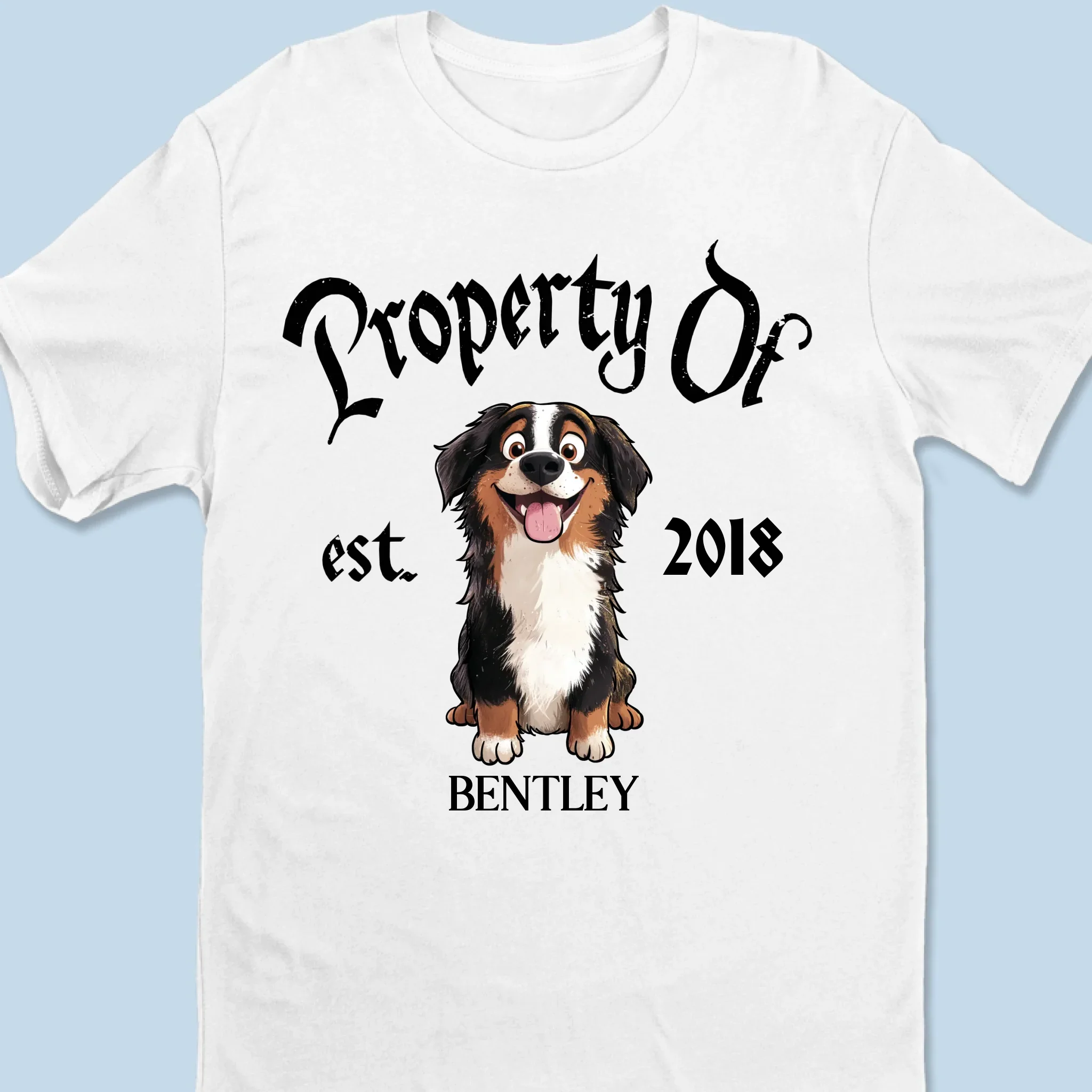 Property Of My Dog - Dog Personalized Custom Unisex T-shirt, Premium T-shirt, Hoodie - Gift For Pet Owners, Pet Lovers - Image 2