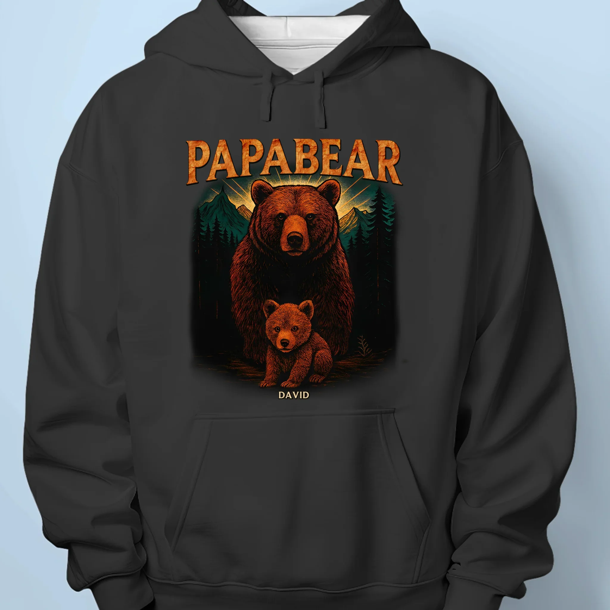 Protected By Papa Bear - Family Personalized Custom Unisex T-shirt, Premium T-shirt, Hoodie - Father's Day, Gift For Dad, Grandpa - Image 9