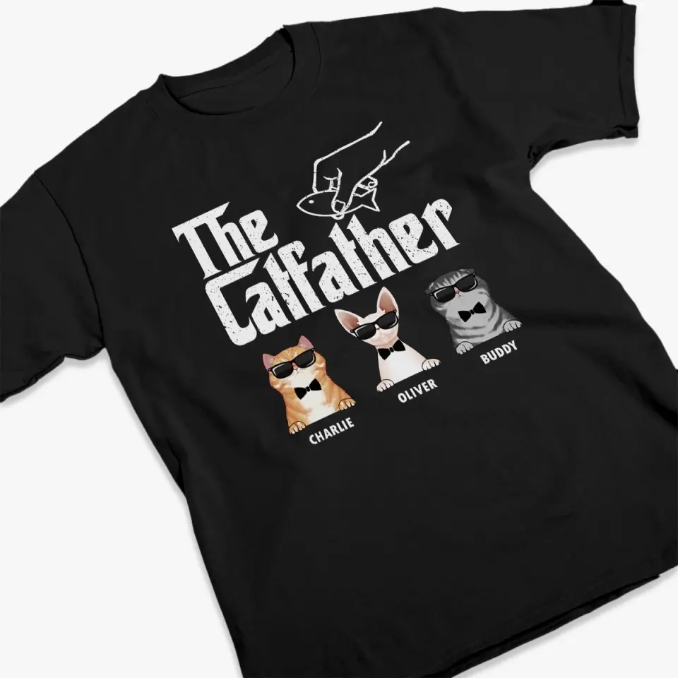Proud Father Of A Few Cats - Cat Personalized Custom Unisex T-shirt, Hoodie, Sweatshirt - Gift For Pet Owners, Pet Lovers - Image 3