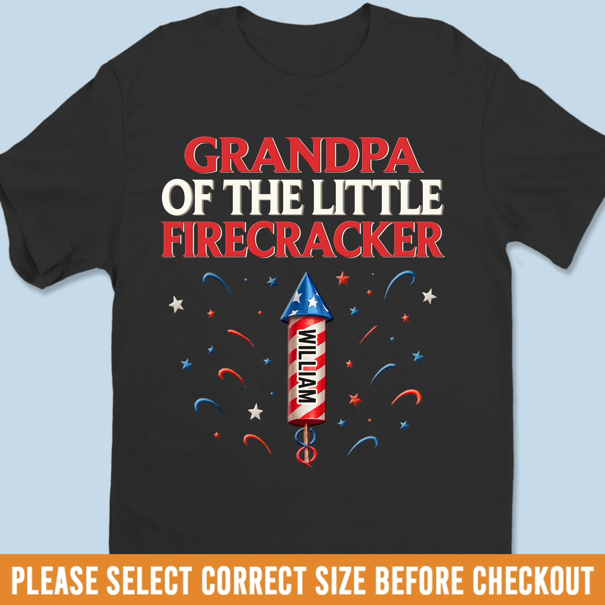 Red White Boom - Family Personalized Custom Unisex T-shirt, Premium T-shirt, Hoodie - 4th Of July, Gift For Dad, Grandpa - Image 2
