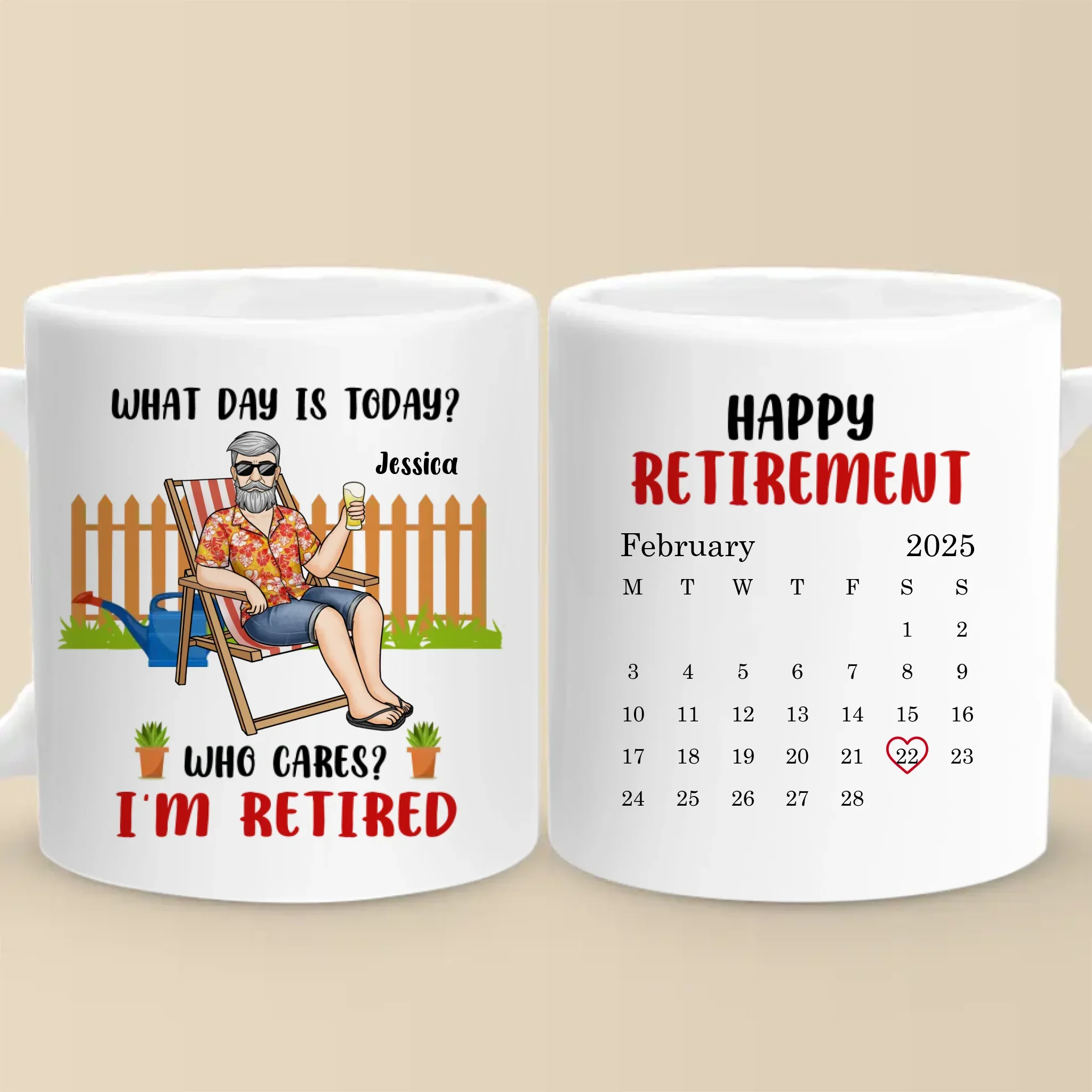 Retirement Is Freedom In Action - Coworker Personalized Custom Mug - Appreciation, Retirement Gift For Coworkers, Work Friends, Colleagues - Image 2