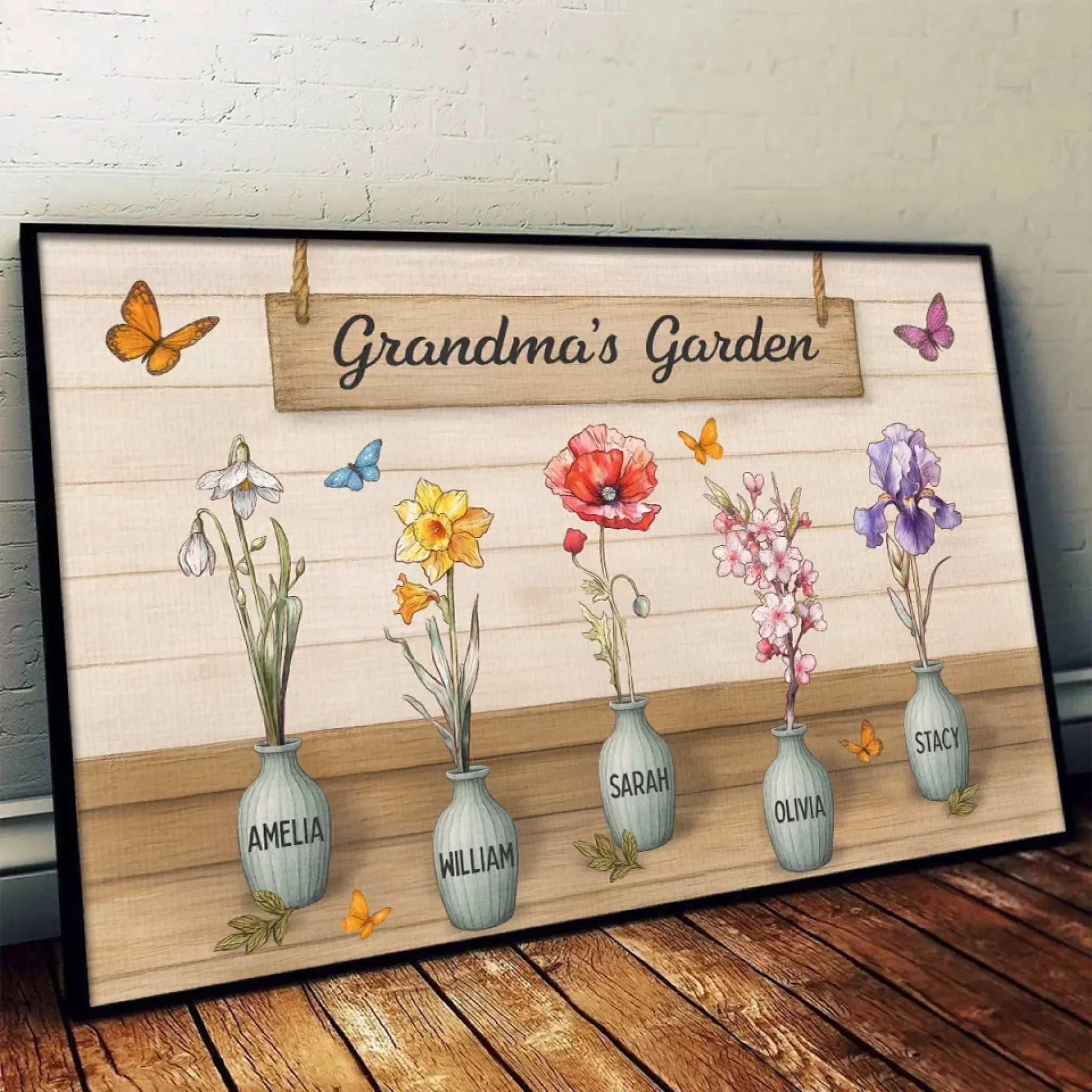Rooted In Her Love - Family Personalized Custom Horizontal Poster - Mother's Day, Gift For Mom, Grandma - Image 4
