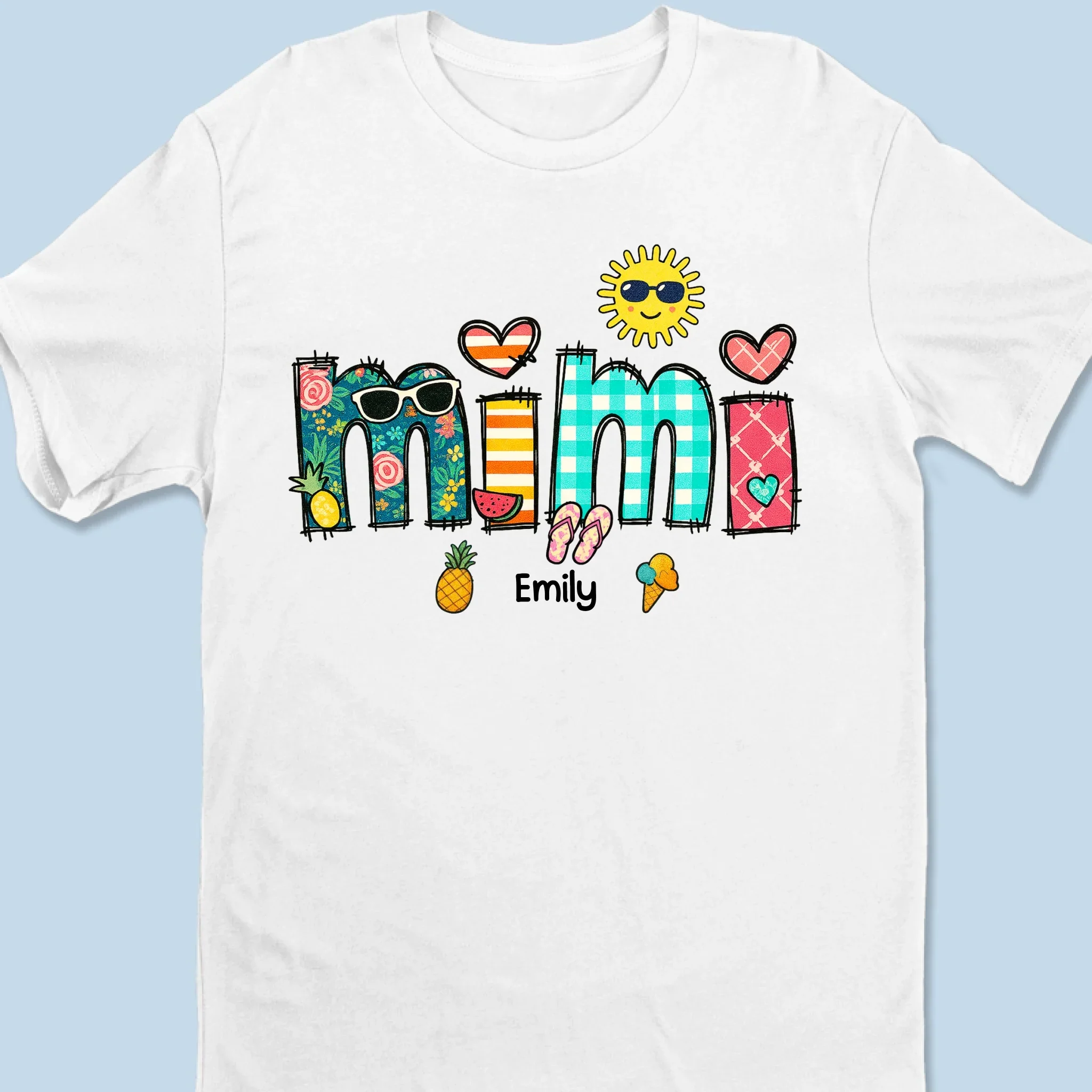 She’s The Ice Cream To Our Summer - Family Personalized Custom Unisex T-shirt, Premium T-shirt, Hoodie - Summer Vacation Gift For Mom, Grandma - Image 6