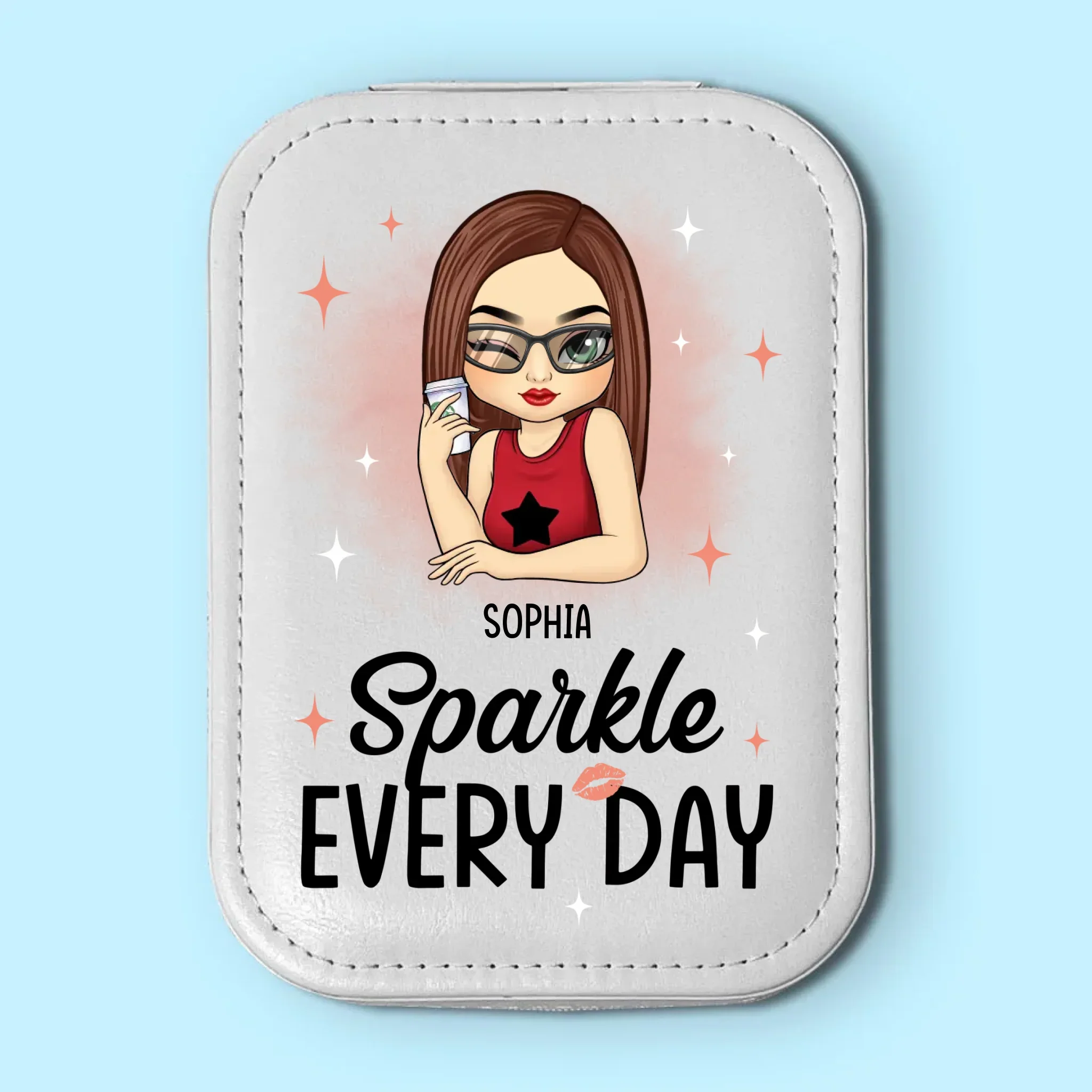 Shine Like You Mean It - Family Personalized Custom Jewelry Box LED Makeup - Gift For Yourself, Best Friends, Siblings, Family Members - Image 2