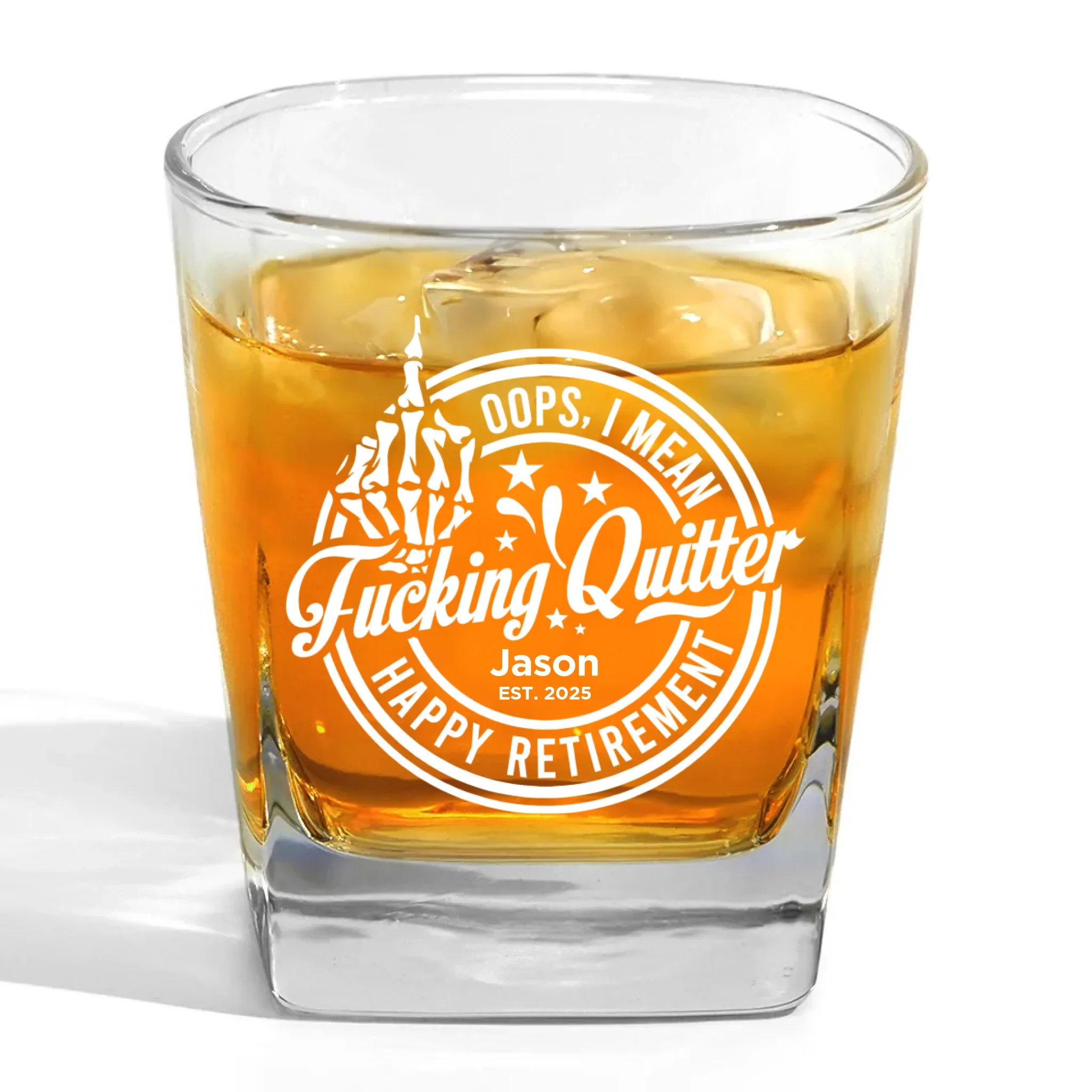 Show Your Thanks In A Special Way - Coworker Personalized Custom Square Whiskey Glass - Appreciation, Retirement Gift For Coworkers, Work Friends, Colleagues - Image 2