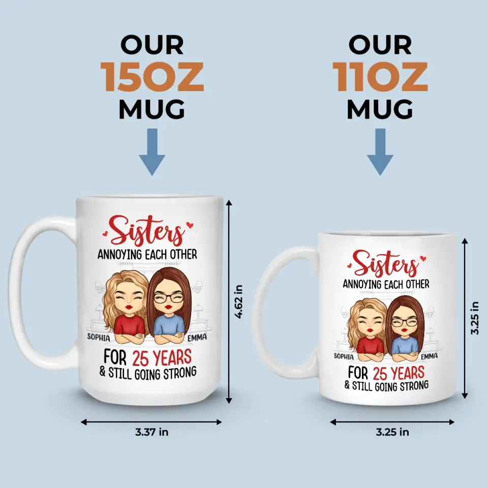Siblings Are The Best Friends You'll Ever Have - Family Personalized Custom Mug - Gift For Siblings, Brothers, Sisters - Image 5
