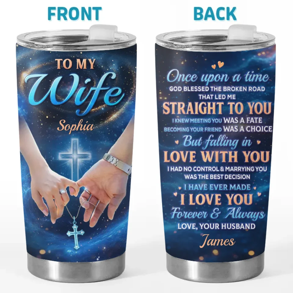 Slow And Steady, Together Forever - Couple Personalized Custom Tumbler - Gift For Husband Wife, Anniversary - Image 2
