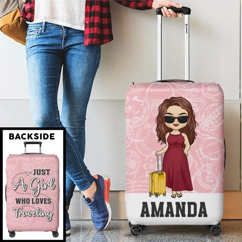 So The Adventure Begins - Travel Personalized Custom Luggage Cover - Holiday Vacation Gift, Gift For Adventure Travel Lovers - Image 4