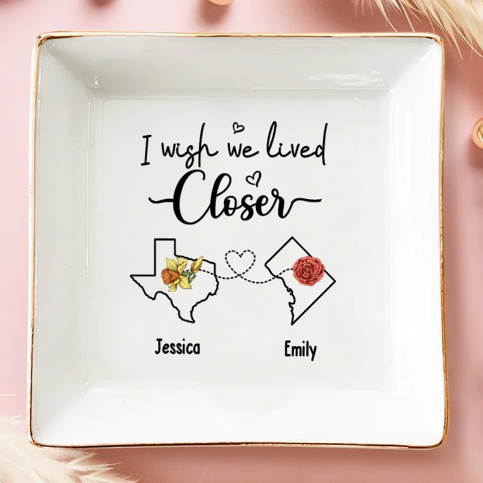 Sometimes Being With Your Best Friend Is All The Therapy You Need - Bestie Personalized Custom Jewelry Dish - Gift For Best Friends, BFF, Sisters