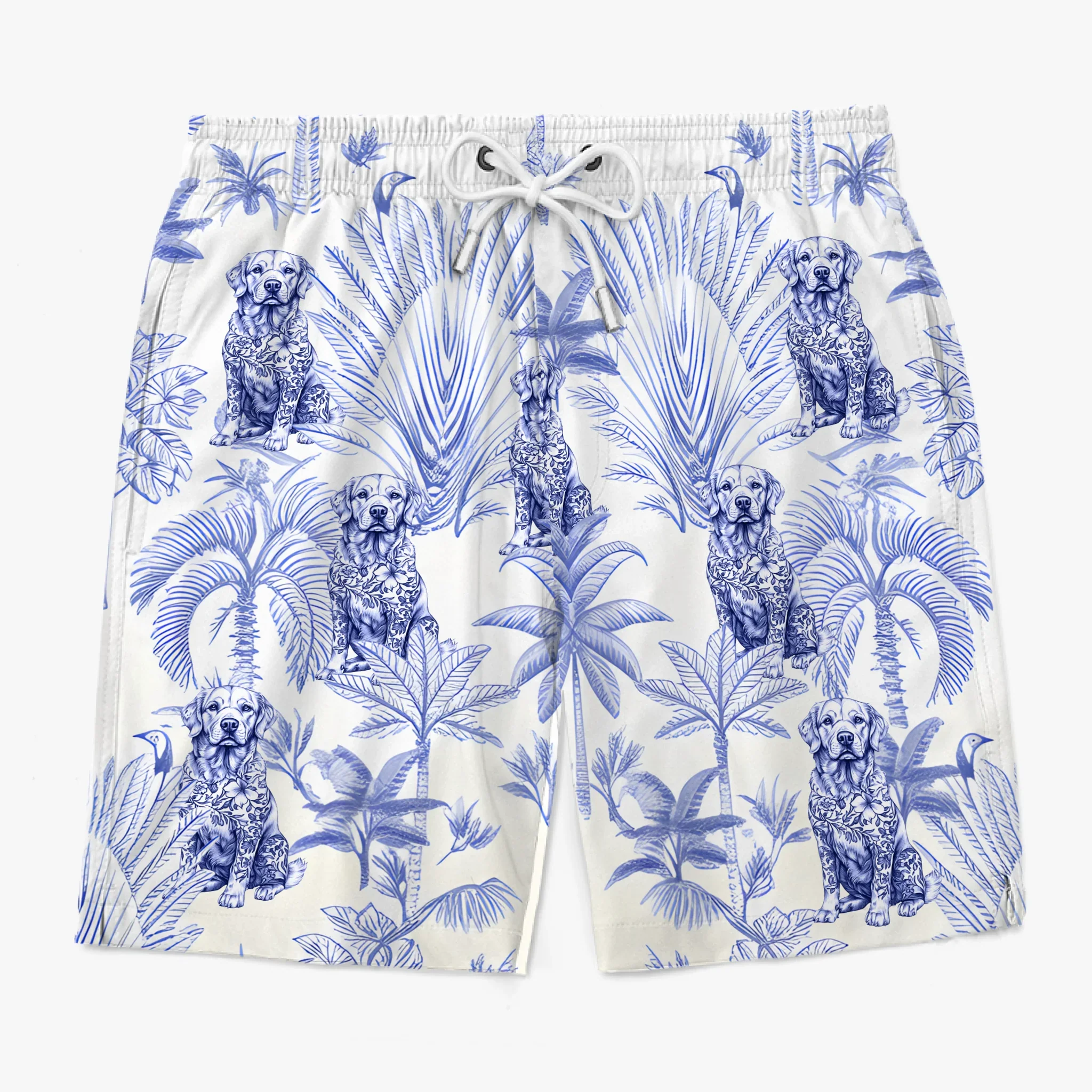 Stay Pawsitive, Stay Tropical - Dog Personalized Custom Tropical Hawaiian Aloha Men Beach Shorts - Summer Vacation Gift For Pet Owners, Pet Lovers - Image 2