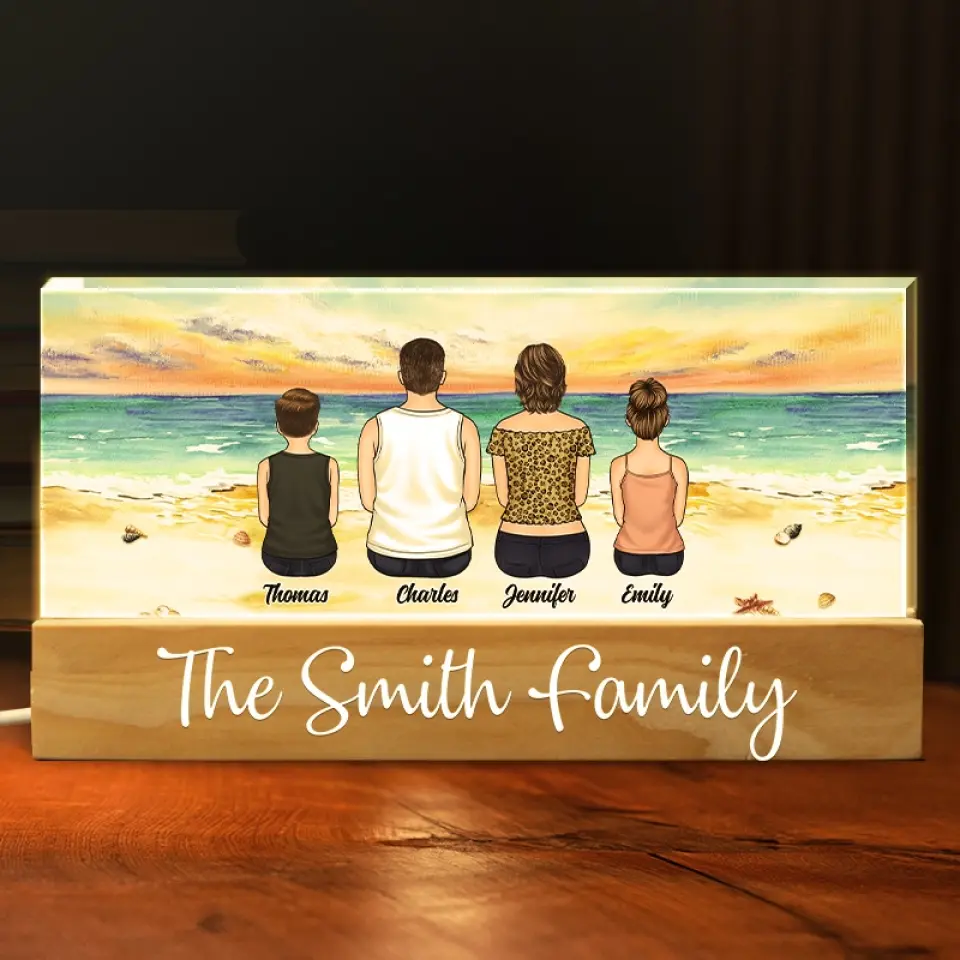 Summer Is A Great Time For Families To Reconnect - Family Personalized Custom Acrylic Letters 3D LED Night Light - Gift For Family Members - Image 3