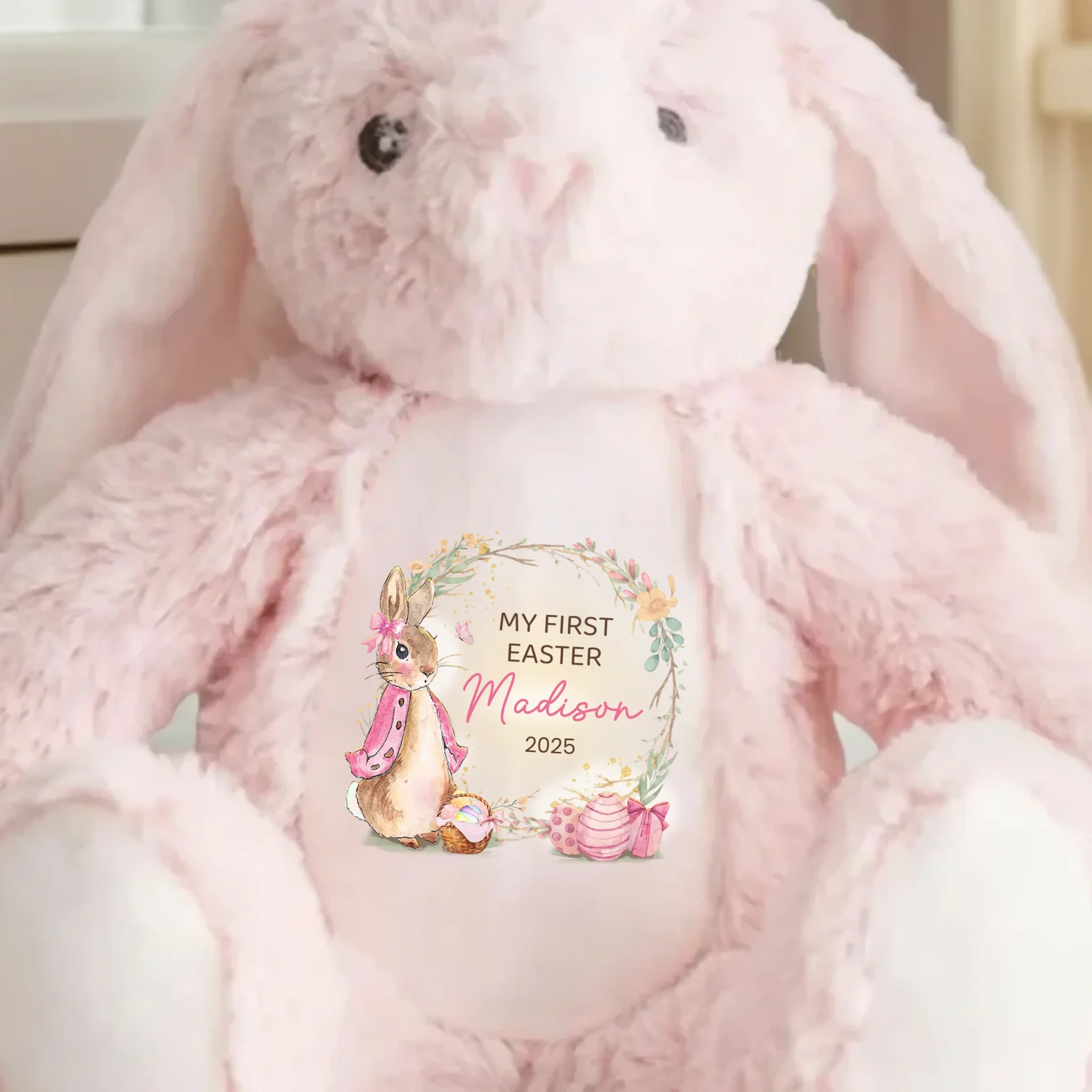 Sweet Bunny, Warm Hugs - Family Personalized Custom Easter Bunny Plush - Easter Gift For Baby Kids, Newborn Baby - Image 4