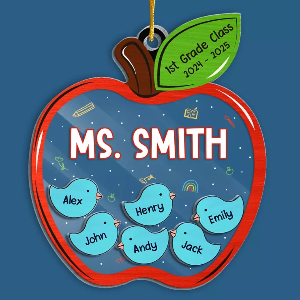 Teachers, The Unsung Heroes Of Our Lives - Teacher Personalized Custom 3 Layers Shaker Ornament - Christmas Gift For Teacher - Image 4
