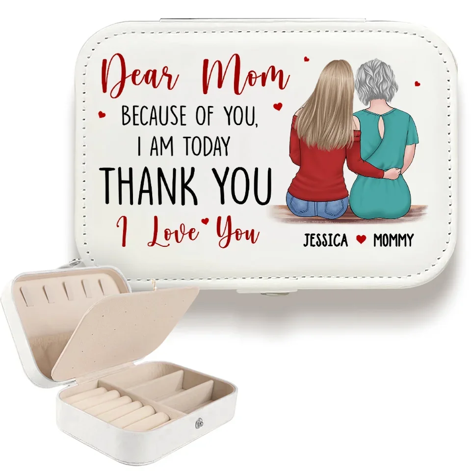 Thank You For Simply Being There Every Time - Family Personalized Custom Jewelry Case - Gift For Mom, Daughter - Image 5