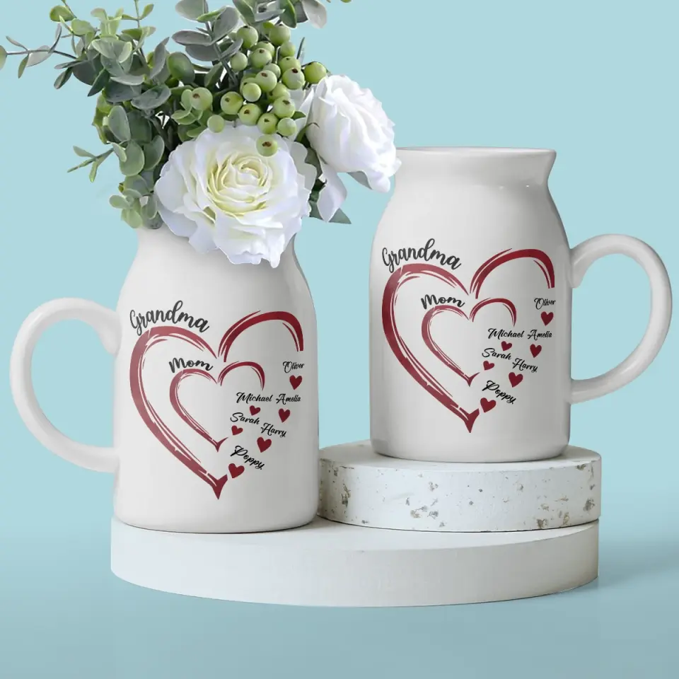 The Amazing Journey Of A Mother's Love - Family Personalized Custom Home Decor Flower Vase - Mother's Day, House Warming Gift For Mom, Grandma - Image 5