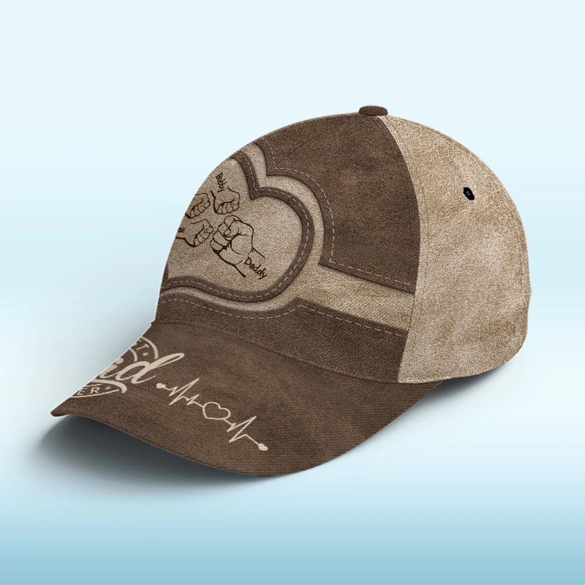 The Best Dads Get Promoted To Grandpa - Family Personalized Custom Hat, All Over Print Classic Cap - New Arrival, Father's Day, Gift For Dad, Grandpa AMZ - Image 2