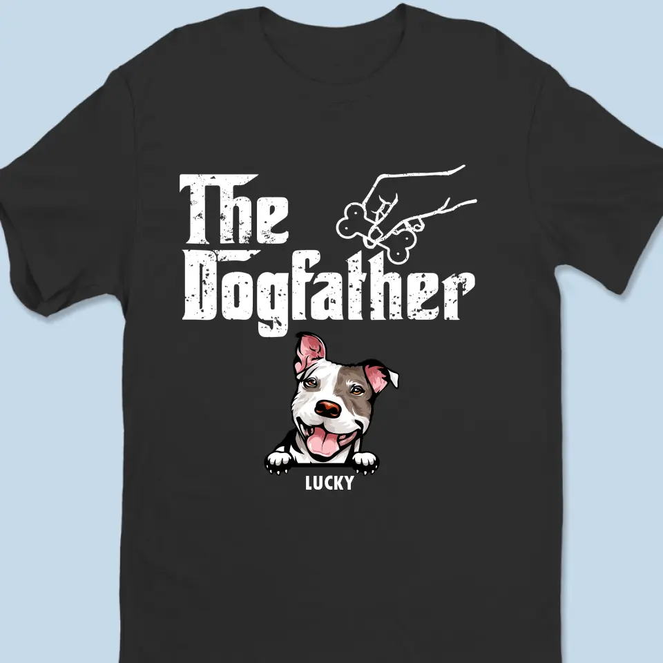 The Best Dogfather - Dog Personalized Custom Unisex T-shirt, Hoodie, Sweatshirt - Father's Day, Gift For Pet Owners, Pet Lovers - Image 2