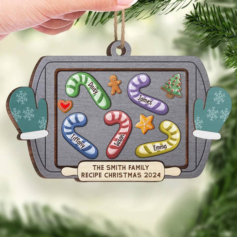 The Best Family Christmas Cookie Recipe Is One Filled With Love, Laughter - Family Personalized Custom Ornament - Wood Custom Shaped - Christmas Gift For Family Members - Image 4
