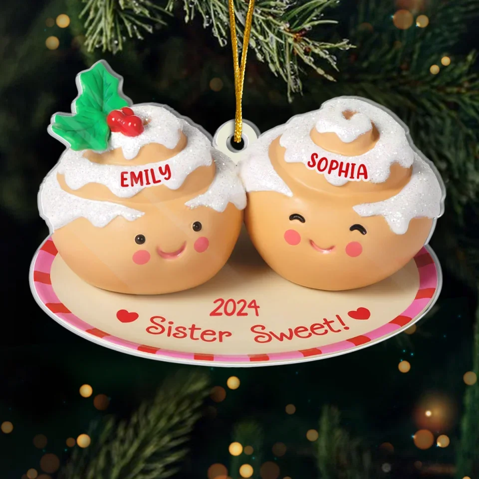 The Best Gift This Christmas Is Time Spent Together - Bestie Personalized Custom Ornament - Acrylic Custom Shaped - Christmas Gift For Best Friends, BFF, Sisters
