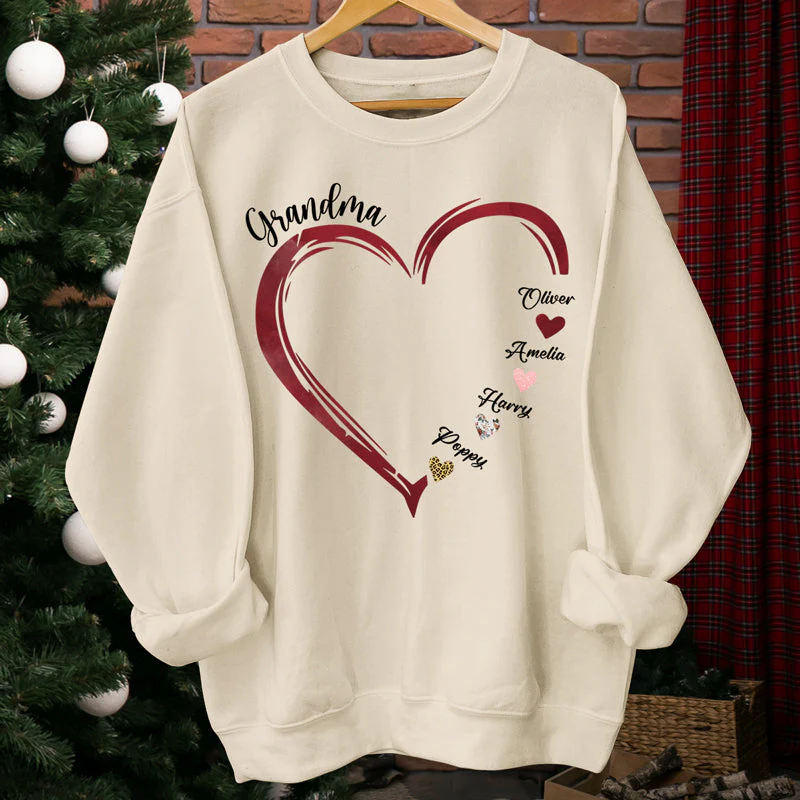 The Best Grandma In The World - Family Personalized Custom Unisex T-shirt, Hoodie, Sweatshirt - Mother's Day, Birthday Gift For Grandma - Image 5