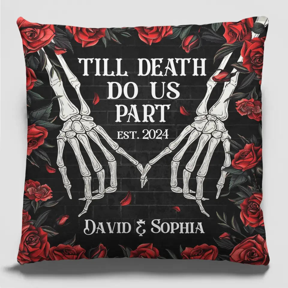 The Best Love Is Love That Lasts - Couple Personalized Custom Pillow - Halloween Gift For Husband Wife, Anniversary - Image 2